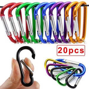 Keychains 5/10/20pc Mini Carabiner Keychain Alluminum Alloy D-ring Buckle Spring Snap Hook Clip Outdoor Camping DailyKeychains