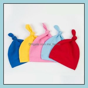 Baby Knot Hats Ins Toddle Skl Caps Boys Girls Cotton Soft Cap Beanies Sleep Stripe For Newborn Hat Headwear Headgear Ayp387 Drop Delivery 20