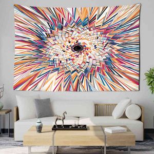 3D Swirl Tapestry Colorful Psychedelic Tarot Wall Hanging Fireworks Skull Beach Rugs Bakgrund Hemrum Dekor J220804