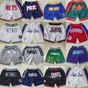 Męskie spodenki do koszykówki Zipper Fly Just Don Tyrese Maxey Sport Kevin Durant Wear Spodnie dresowe Sznurek z kieszenią Tyrone Muggsy Bogues Pant Elastyczny pas Hip Pop