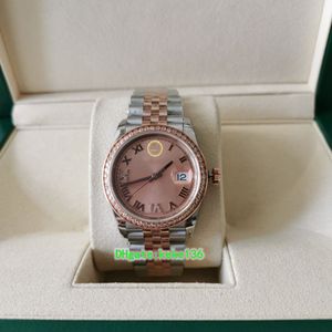 BPF senhoras relógios de pulso 126281RBR 36mm rosa dial romano diamante borda inox jubileu pulseira luminescente sapphire automático mecânico relógios relógios de relógios