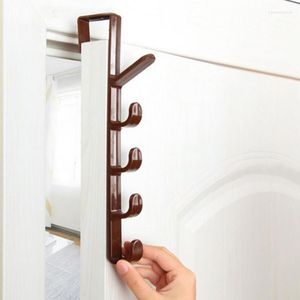 Hangers Racks Multifunktionella hållbara garderob Fem-sektion Hanger Coat Hook Bak the Door Home Clothing Tools Storage