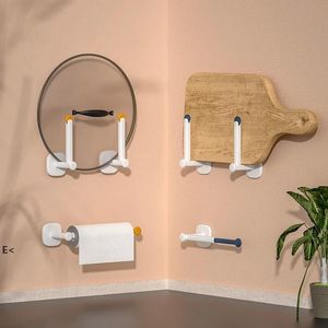 L-shaped telescopic hook free punching can be turned to viscose wall hanger kitchen bathroom bathroom seamless paste hooks BBA13174