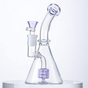 Clear 5mm Beaker Bong Fab Egg Narghilè Soffione doccia Perc Glass Water Pipes 6 pollici Bubbler Oil Dab Rigs Con ciotola 14mm Giunto femmina