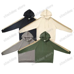 xinxinbuy Männer Designer Sweatshirts Hoodies Reflektierendes Band Doppelbuchstabe Baumwollset Sportbekleidung Damen Lässig Hohe Qualität Aprikose Schwarz Grau Grün XS-L