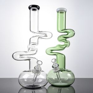 Unique Big Glass Bong Tall Rigs 5mm Tubi per acqua in vetro spesso Water Beaker Bong 18mm Giunto femmina con ciotola diffusa Downstem