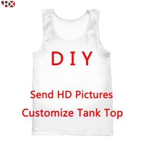 DIY PERSONALISERA DESIGN TANK TOP MEN KVINNOR 3D PRINTED EGEN PICTION STAR SINGER ANIME CARTOON HARAJUKU Style Vest Tops S263 220707