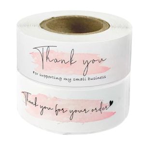 Gift Wrap 120Pc Pink "Thank You For Your Order" Stickers Supporting My Business Package Decoration Seal Labels Stationer