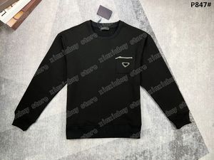 Xinxinbuy Mężczyźni Designerskie bluzy bluzy Metal Trójkąt Etykieta Zipper Sportswear Bawełna swobodna moda Czarna biała XS L