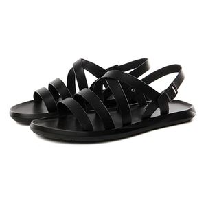 Sandali Arrivo 2022 Scarpe da uomo Moda Estate Sandalo in pelle Roma Sandalias Mujer Black Beach MenSandals