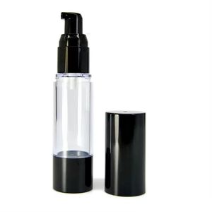 Klare Airless-Flasche mit schwarzer Pumpe, nachfüllbarer Lotion- und Gelspender für unterwegs