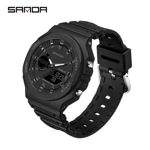 SANDA Casual Mens Watches 50m Waterproof Sport Quartz Watch for Male Wristwatch Digital G STOCK RELOGIO MASCULINO 220521