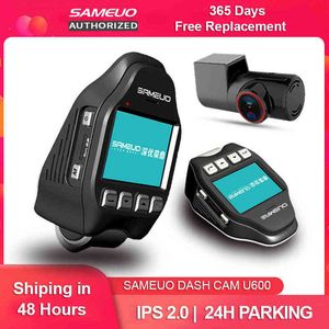 SAMEUO U CAR DVR DASH CAM CAM FRONT OCH BAKSIK WIFI NIGHTVISION VIDEO RECORDER BAKSAVEVECKLING KAMERA H PARKERING Dashcam Car Camera J220601