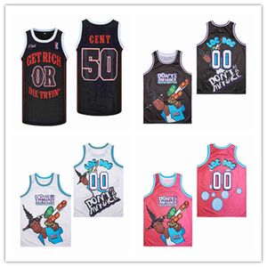 Men Movie 00# NÃO SEJA UMA AMEAÇA PARA O SUL CENTRAL Hip Hop JERSEY Equipe Cor Rosa Preto Para Fãs de Esportes Respirável 50 Cent Basketball Jersey G Unit Get Rich or Die Tryin