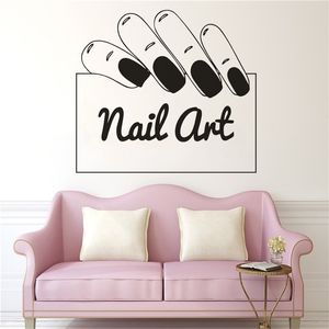 Nail Art Sign Vinile Adesivi per finestre Design per manicure Adesivo per unghie Decorazione per salone Nail Artist Murales personalizzati 220621