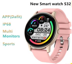 وصول جديد S32 Watch Watch Wristbands تذكير لمس الشاشة معدل ضربات القلب أكسجين الأوكسجين