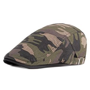 Berretti Summer Camo Ivy Cap Cotton Retro Men Sboy Hat Vintage Duckbill Peaked Gatsbay Spring Camouflage Flat Visor DropshipBerets