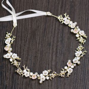 Cabeças de fábricas Cristal de flores Imitar Pérolas Pérola Brides Tiara -coucardress Acessórios para cabelos na noiva