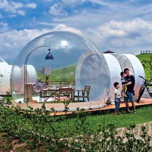 Wholesale camping bubble tent for sale - Group buy Clear Camping Dome m Diameter Inflatable Bubble Lodge Tent House Factory Whole Cheap Blower272f