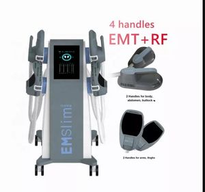 Hochintensives elektromagnetisches Muskeltraining-Schlankheitsgerät, 4 Griffe, Gewichtsverlust, Körperfettverbrennung, HF-Schönheitssalonausrüstung