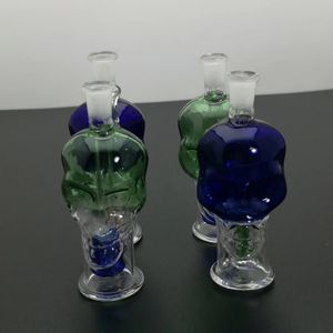 Mini Color skull glass water bottle Glass bongs Oil Burner Glass Water Pipe Oil Rigs Smoking Rigs
