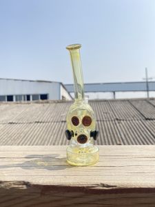 Hookahs, New Mini Glass Oil Rig Burner Glass Bägare Färgglada Bongs Recycler Bubbler 10mm Quartz Banger