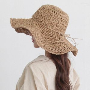 Ladies Hat Spring Straw Retro Touraat Women Summer Luffy Helen Kaminski Pink Beach Woman Raffia Hats Wide Brim Elob22