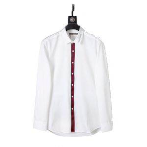 Camicie eleganti da uomo bberry Polka Dot Mens Designer Shirt Autunno manica lunga Casual Mens Dres Hot Style Homme Abbigliamento M-3XL # 116