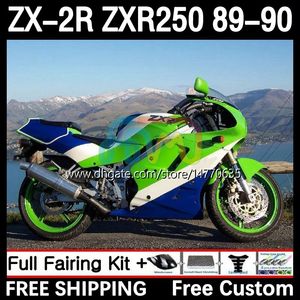 カワサキニンジャZX2R ZXR250 ZX 2R 2 R 2 R R250 ZXR 250 89-98ボディワーク8DH.103 ZX2 R ZX-2R ZXR-250 89 90 ZX-R250 1990 FULL FAIRINGS KIT LUCKY GREEN