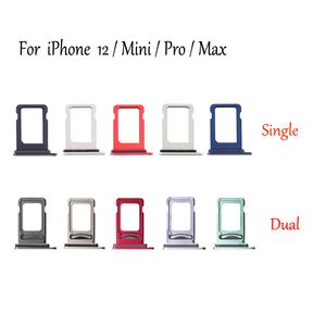 10 teile/los Dual/Einzel SIM Karte Tray Halter Slot mit Gummi Wasserdichte Dichtung Ersatz inkl. Öffnen Sie den Auswurfstift für das iPhone 12 Mini Pro Max