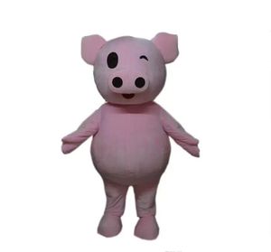 Costume cor-de-rosa da mascote do porco Costume do animal do tamanho adulto com um mini fã dentro da cabeça para o caráter comercial Tamanho adulto Alta qualidade