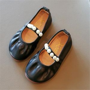 키즈 여자 캐주얼 스니커 스프링 여름 아이 신발 소프트 바닥 진주 공주 신발 아기 소녀 댄스 신발