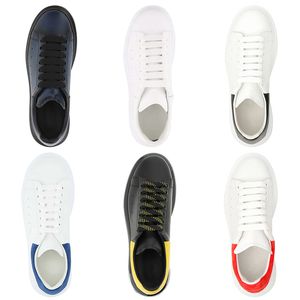 Alexander McQueen MC QUEEN Black white red Brand Fashion Designer Women Shoes Gold Low Cut Leather Flat designers men womens Casual sneakers 36-44