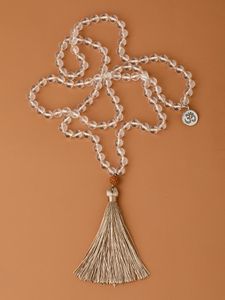 Colares pendentes Rock Crystal Quartz Tree de vida Bodhi Rudraksha Colares Colares Vintage Jewelry Holiday GiftSponding