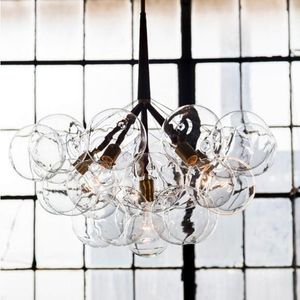 Pendant Lamps 9 /12 /20 Heads Nordic Concise Art Molecular Glass Chandelier Creative Bubbles Livingroom Bar Hanging Light Fixtures