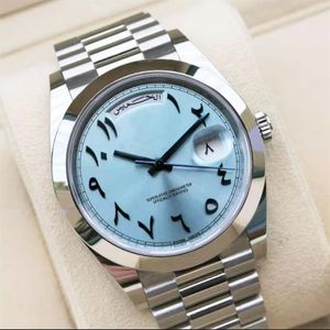 Klassische Männer Herren Antike Arabische 41mm Saphiruhr Uhren Sport Automatikuhren Bewegung Mechanische Edelstahl Armbanduhr2016