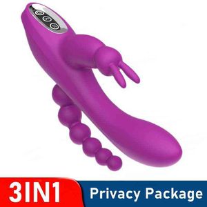 Vibrators nxy asengry-vibrador de conejo 3 en 1 para mujer consolador cessulador cltoris y vagina recargable juguetes sexties udestos 18 0408