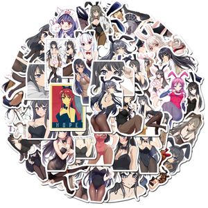 New Sexy 50PCS Hentai Sexy Bunny Girl Waifu Anime Cartoon Stickers Decals Ins Phone Luggage Laptop Motorcycle Waterproof DIY Sticker Toys