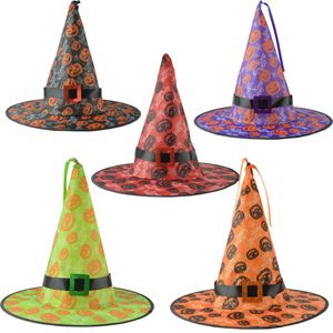 Pumpkin Halloween Hat Festival Cap Carnival Party Decoration Wiselant Witch Hat