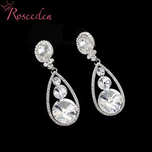 Wholesale teardrop rhinestones for sale - Group buy Dangle Chandelier Drop Classic Earrings Bride Teardrop Shape Crystal Women Rhinestone Wedding Earring Jewelry RE3145Dangle