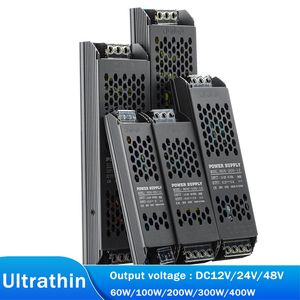 Sessiz Aydınlatma Transformatörleri Sabit Voltaj Çıkışı DC12V 24V 48V 100W 200W 300W 400W LED Şerit Güç Kaynağı