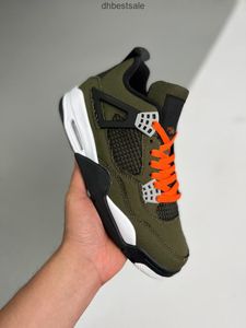 Shoes Basketball 4 Olive Canvas Men Fire Red Ligtht Steel Grey 4s Sneaker