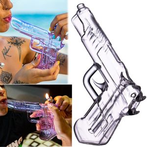 Pistola Bruciatore di olio di vetro Tubo Bong d'acqua Tubi di tabacco Accessori per fumatori di erbe secche Glass Bubbler Dab Rigs