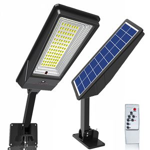 98LED SOLAR STREET LIGHT MED REMOTE 3 Arbetslägen Solbelysning Super Light Outdoor Garden Waterproof Motion Sensor Solar Lamp