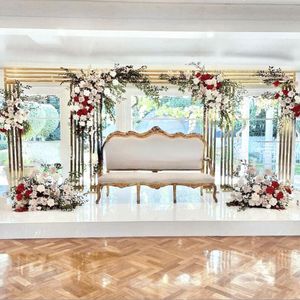 Dekoracja imprezy moda wielka impreza sztuczna aranżacja kwiatowa Stojak na wyświetlacz ślub łuk urodziny Baby Shower
