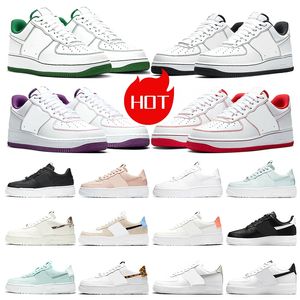 1 men women casual shoes platform sneakers Triple White Black Pale Ivory Spruce Aura Glacier Washed Coral Arctic Punch Pink mens outdoor trainers