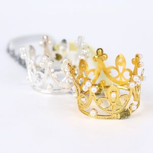 Pearl Crystal Crown pasgeboren baby hoofdband meisjes prinses tiara feesthaaraccessoires foto rekwisieten verjaardagshoofdkleding