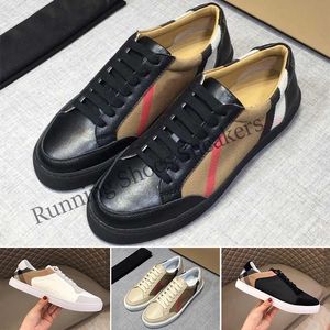 Scarpe casual da uomo firmate Scarpe da donna classiche nere in tela con plateau basso Sneaker con reticolo in pelle Scarpe da donna con lacci Sneakers alla moda