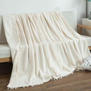 Koce Super Soft Macrame Flanel Koc 200x230cm Projekt Przenośna Sofa Wzór Podróżujący Tassel BedSpread 180x200cm