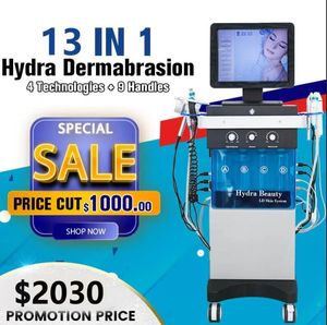 Uso de salão 13 em 1 Hydra DermoBrasion Microdermoabrasão Máquina de limpeza profunda Equipamento de hidrodermoabrasão FDA CE Aprovado